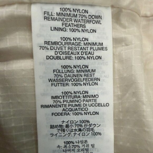 J CREW Ivory Cream Lightweight Down Puffer Winter Jacket Coat XS - Picture 15 of 15